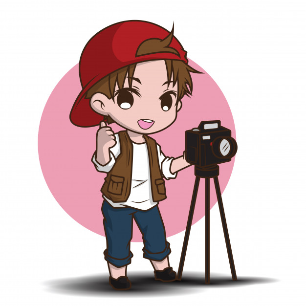 Cute photographer cartoon character 78094 168