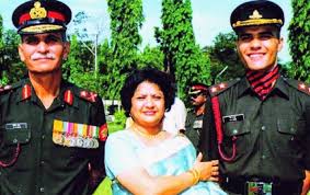 Major Md Ali Shah with parents