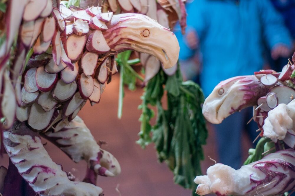 Radish carving