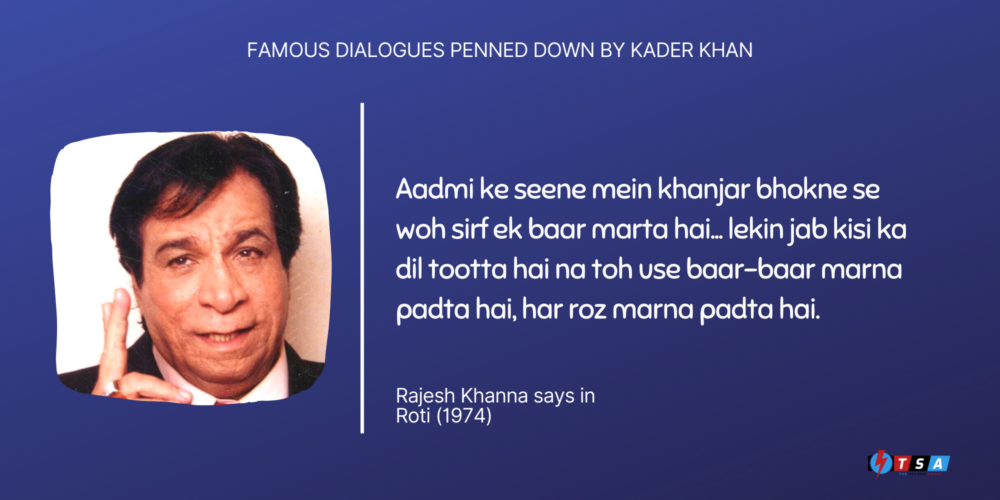 Remembering Legendary Kader Khan as the “Dialogue Writer No. 1”