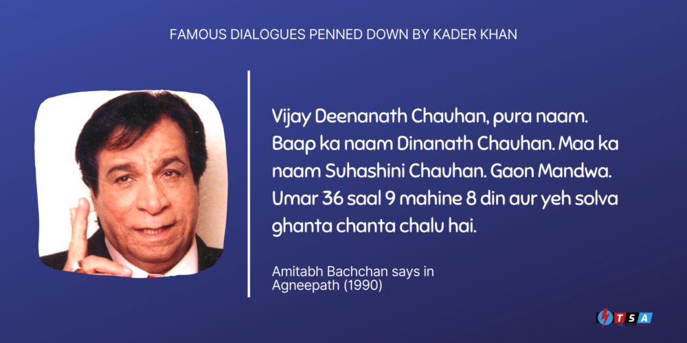 Remembering Legendary Kader Khan as the “Dialogue Writer No. 1”