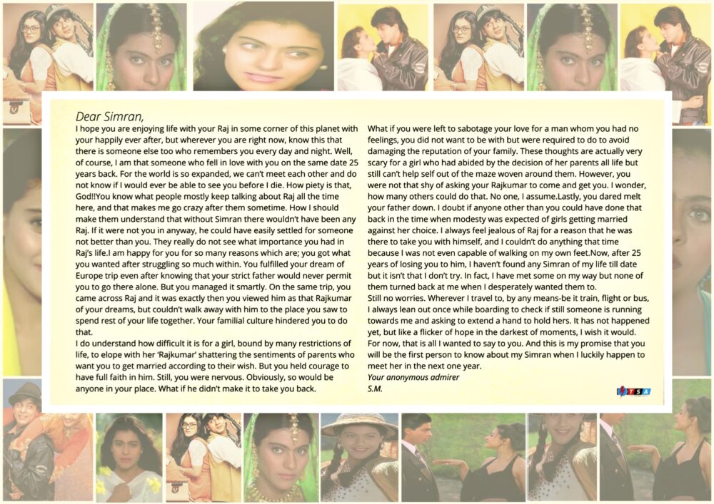 Heartfelt Letters to Raj, Simran and Lajjo Ji on 25 Years Of DDLJ