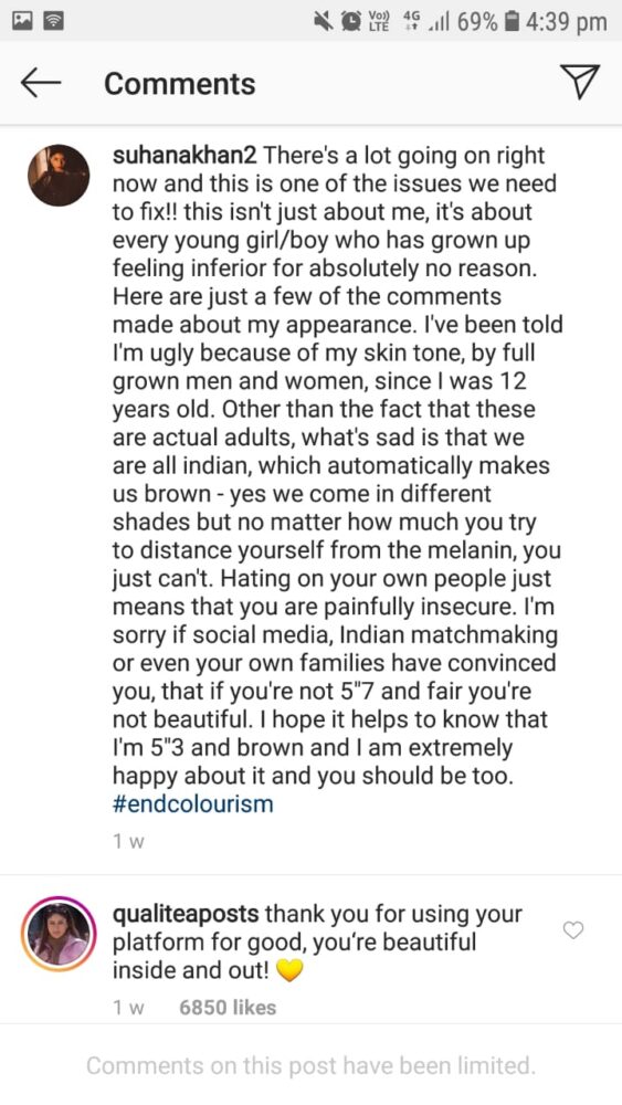 SRK’s daughter Suhana khan slammed trollers for calling her ‘Kaali’ and ‘ugly’