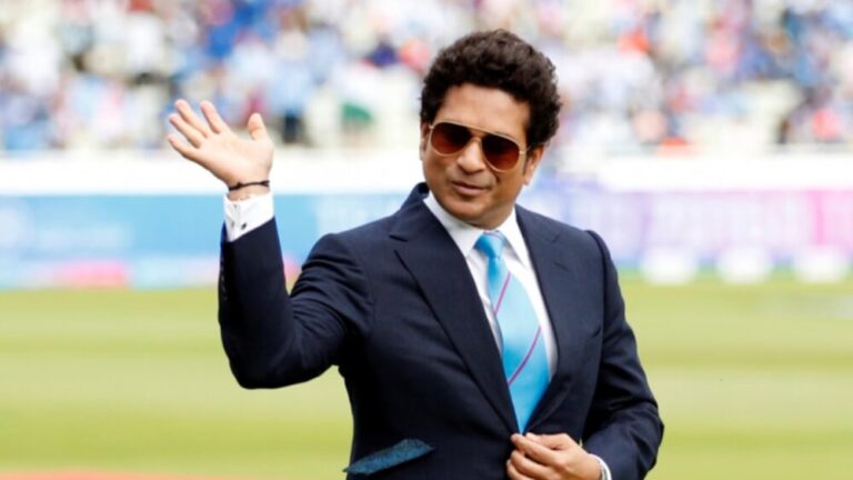 Former India cricketer Sachin Tendulkar at a public event