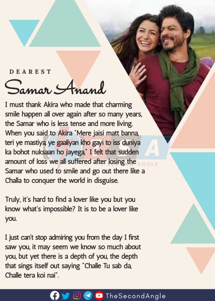 8 Years Of Jab Tak Hai Jaan: Heartfelt Letter To Samar Anand