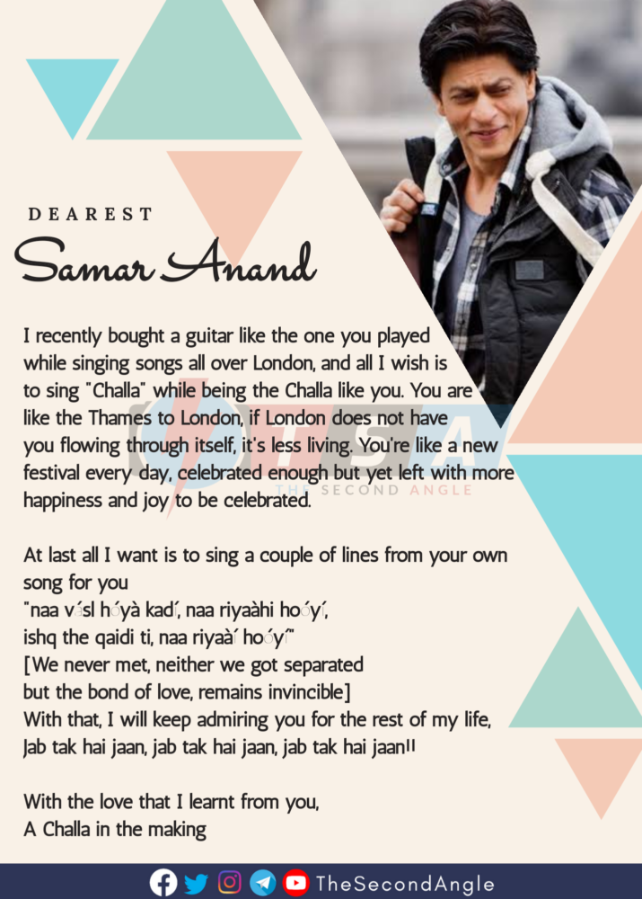 8 Years Of Jab Tak Hai Jaan: Heartfelt Letter To Samar Anand