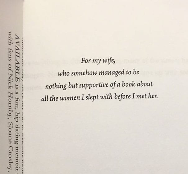 10 Hilarious Book Dedications That You Might Not Just Gloss Over