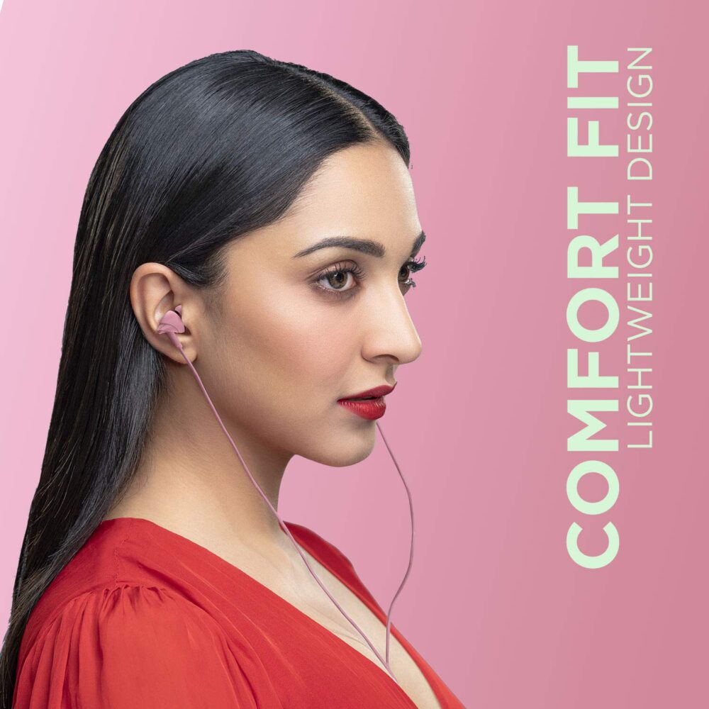 Boat Pink earphones for girlfriend