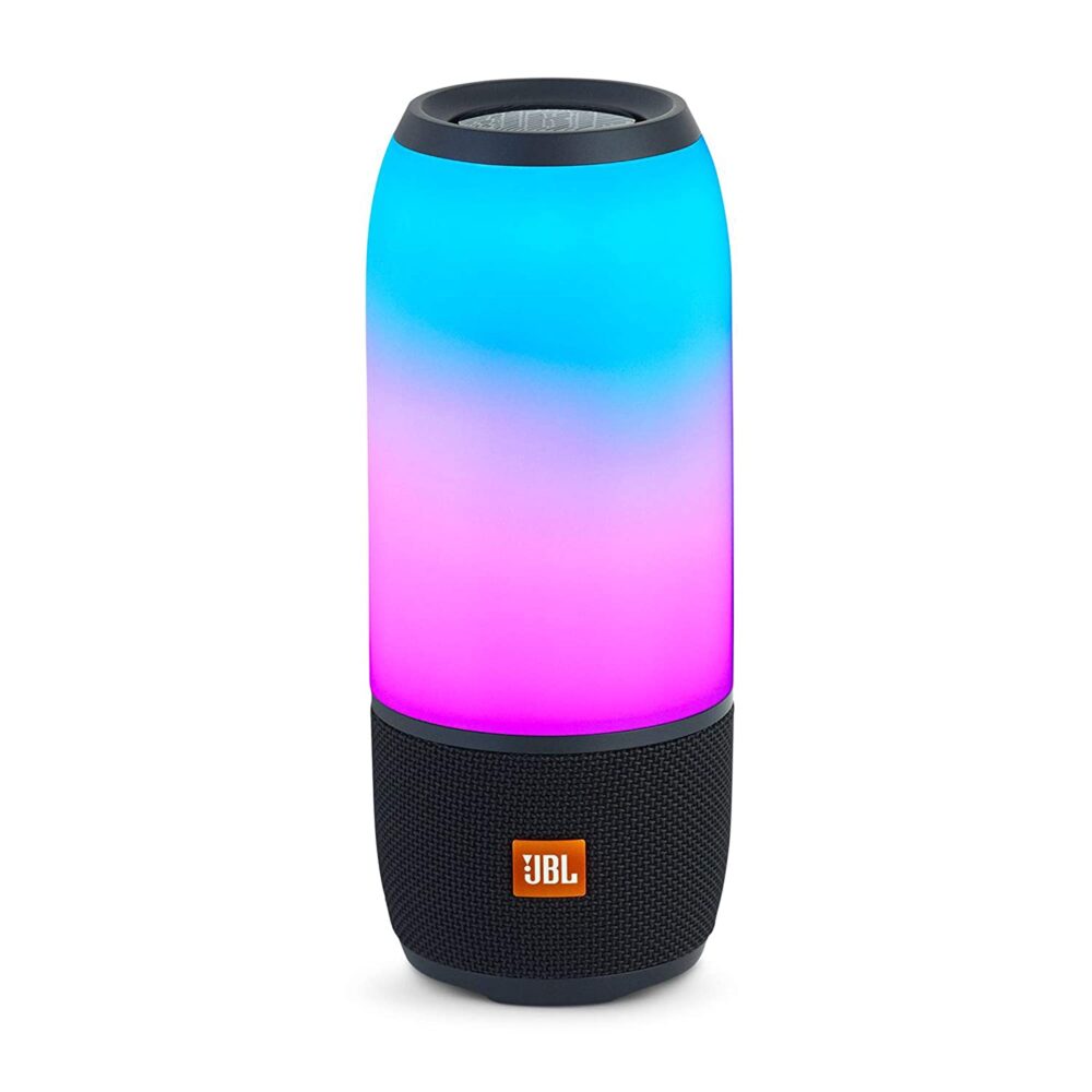Capsule speakers with glittery lights