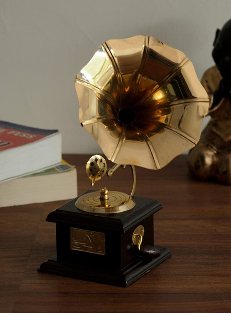 Decorative brass gramophone buy