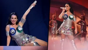 Katy Perry Wears “Can Bra of Beers” in Las Vegas for Opening Night Of “Play”