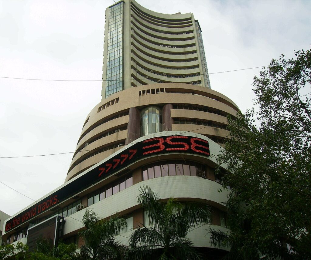 Bombay Stock Exchange building on Dalal Street, Mumbai