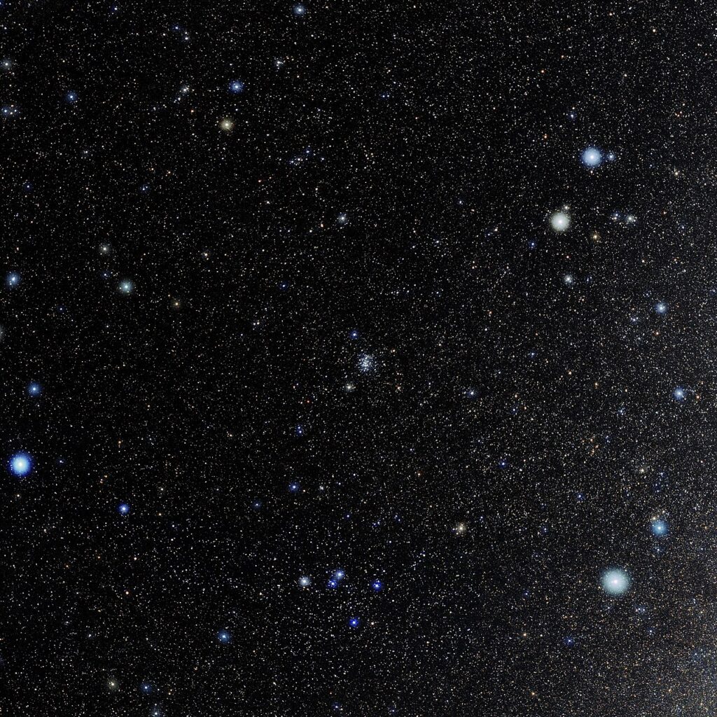 The Cancer constellation, home of the crab zodiac sign, in the night sky