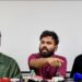 CJP leaders Saurav Das, Abhijeet Dipke and Ashutosh Ranka at a press conference