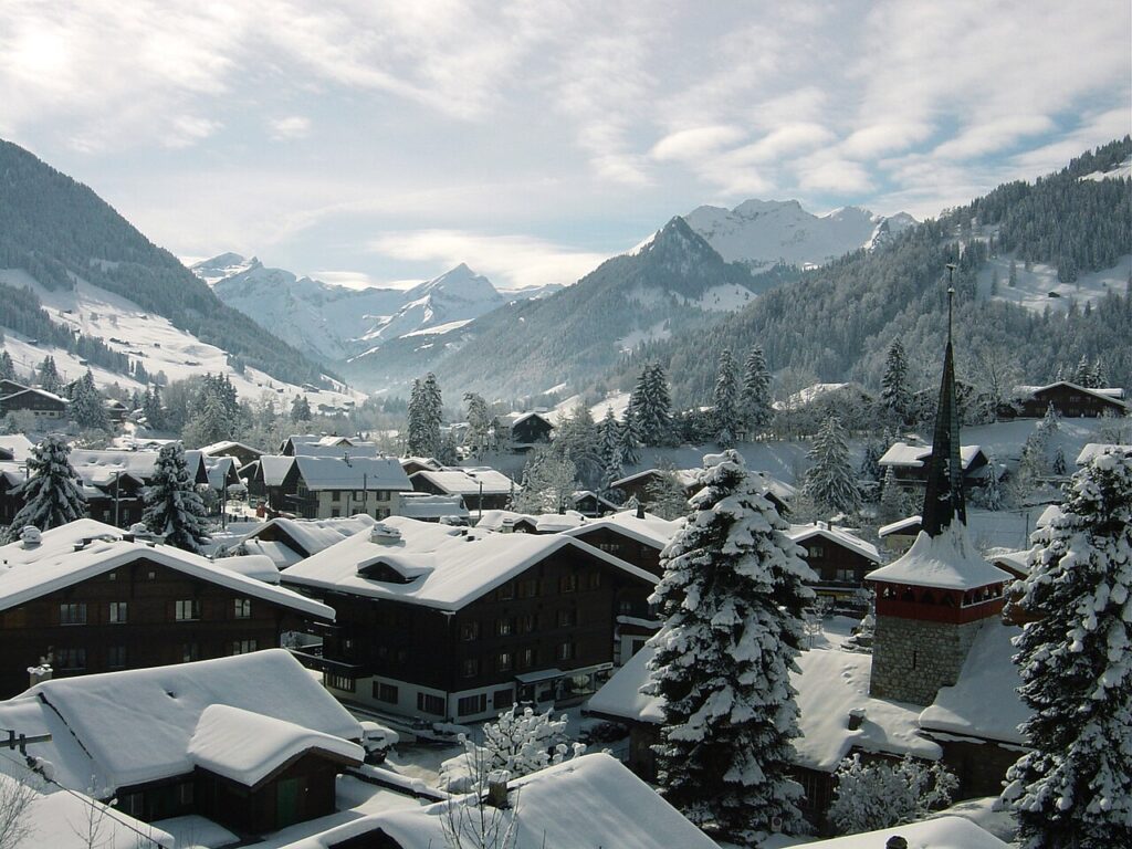 Gstaad in Switzerland, one of the Swiss towns where DDLJ was filmed