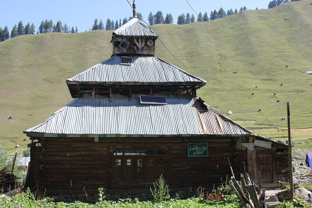 Gurez Valley in north Kashmir with the Kishanganga river and mountains