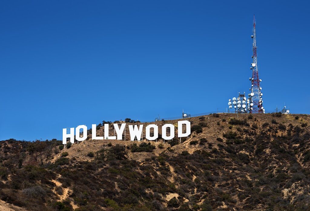 The Hollywood Sign in Los Angeles, home of the world's most expensive film productions