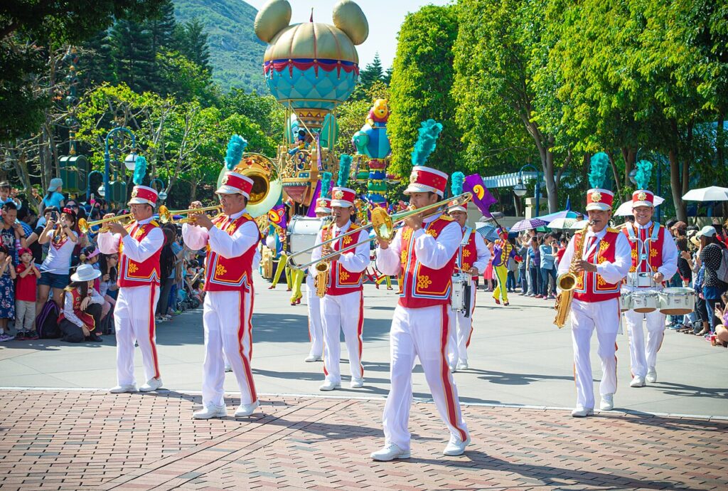 Entrance area of Hong Kong Disneyland on Lantau Island