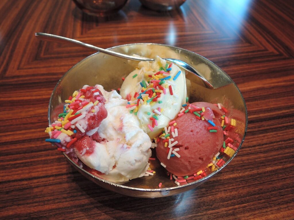 A person tasting ice cream, one of the jobs that looks easy from outside