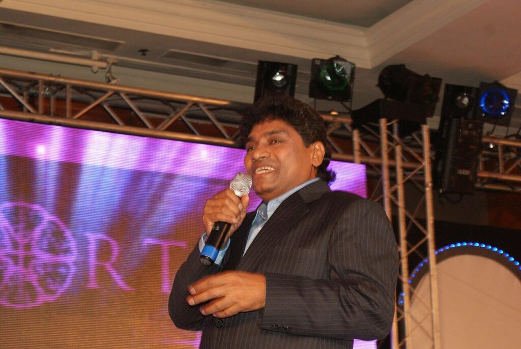 Bollywood comedian Johnny Lever at a public event