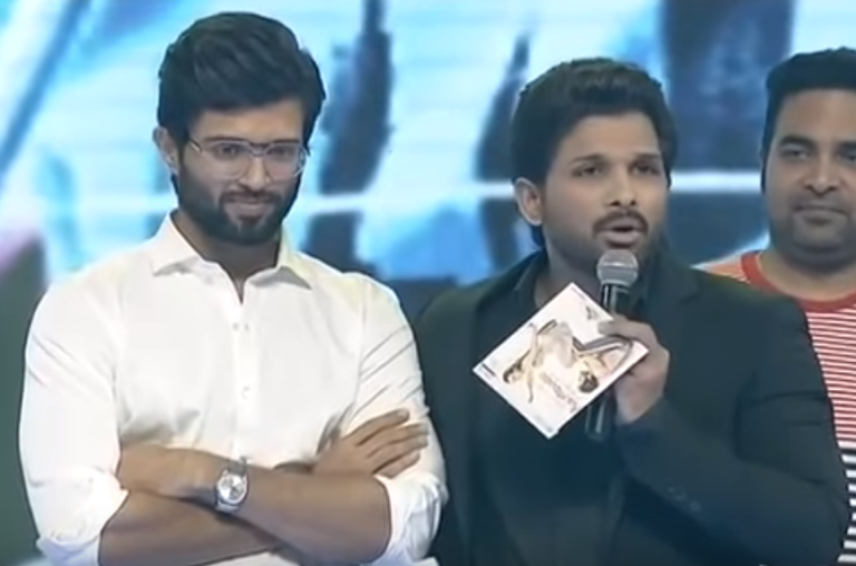 Vijay Devarakonda and Allu Arjun at the Audio Launch of Geetha Govindham