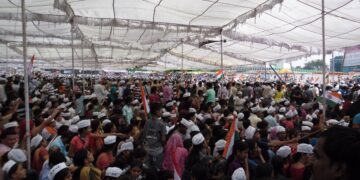 Crowd at Ramlila Maidan, Delhi